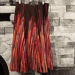 Calvin Klein lined cotton swing skirt